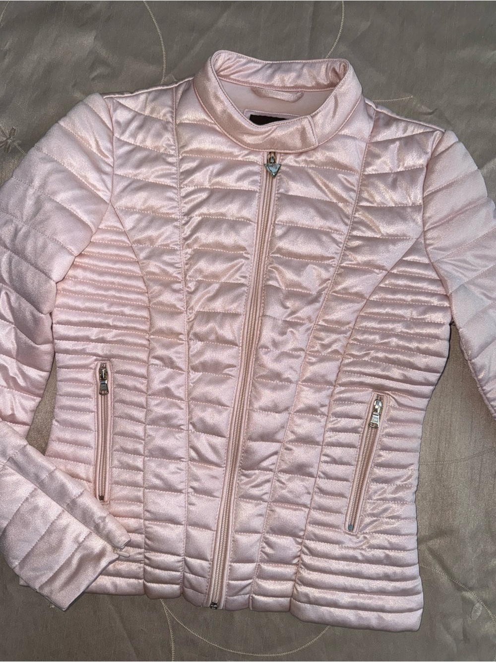 Guess Baby Pink Puffer Jacket